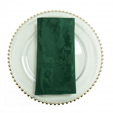 Damask Napkin Bottle Green