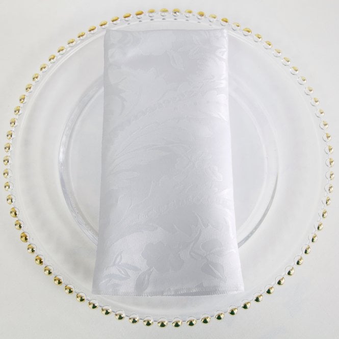 Damask Napkins White