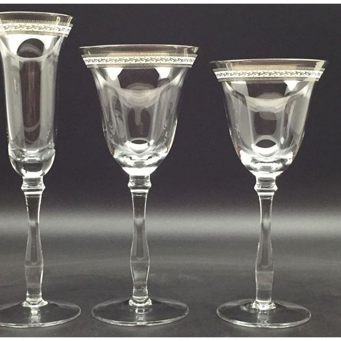 Decal Champagne Glass Silver