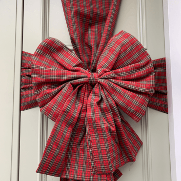 Decor Essentials Door Bow Tartan