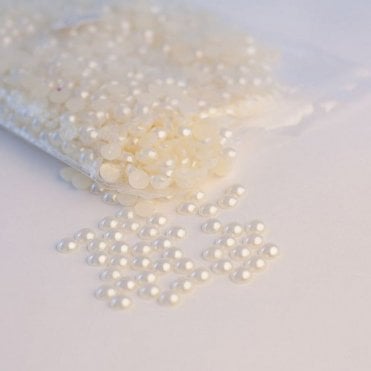 Decorative Half Pearl Beads-Ivory-10mm