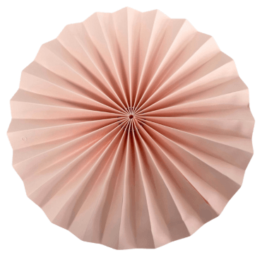 Decorative Light Pink Fans Full 30cm - Pack Of 6