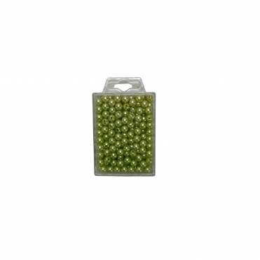 Decorative Pearl Beads Lime Green 8mm