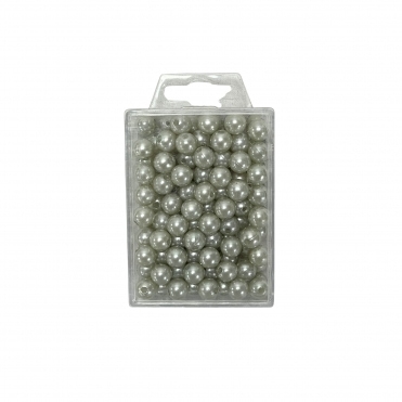 Decorative Pearl Beads Silver 10mm