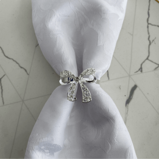 Diamante Bow Napkin Ring Pack of 6