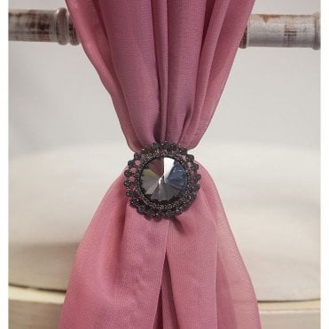 Diamante Brooch Mini Black 6 Pack M7062