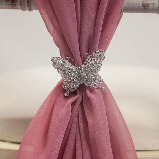 Diamante Butterfly Brooch 6 Pack