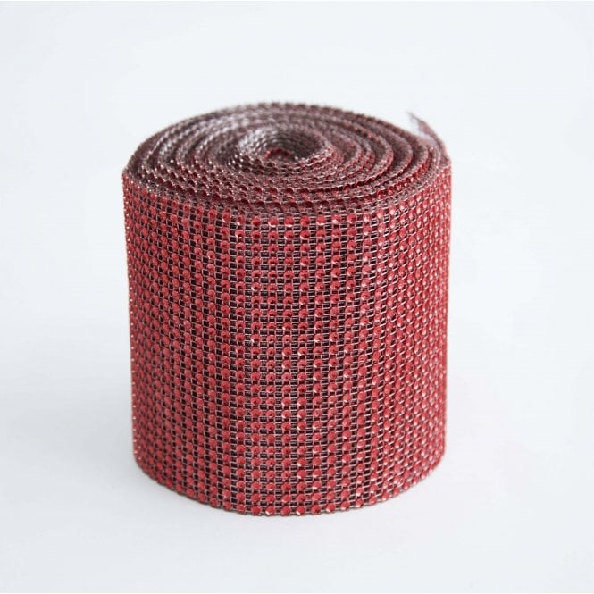Diamante Mesh Rolls Red