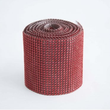 Diamante Mesh Rolls Red
