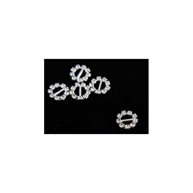 Diamante Round Buckles Small 10 Pack Tx1077