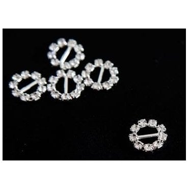 Diamante Round Buckles Small 10 Pack Tx1077