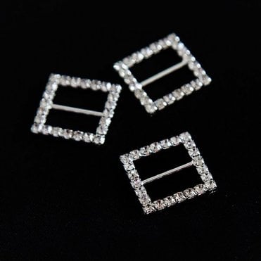 Diamante Square Buckles 10 Pack TX1086