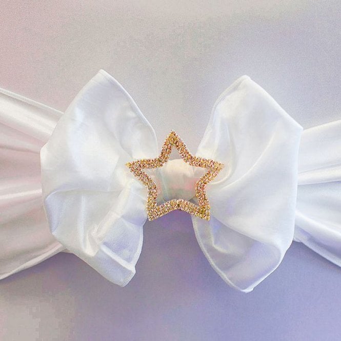 Diamante Star Buckle Gold 6 Pack