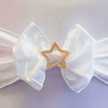 Diamante Star Buckle Gold 6 Pack
