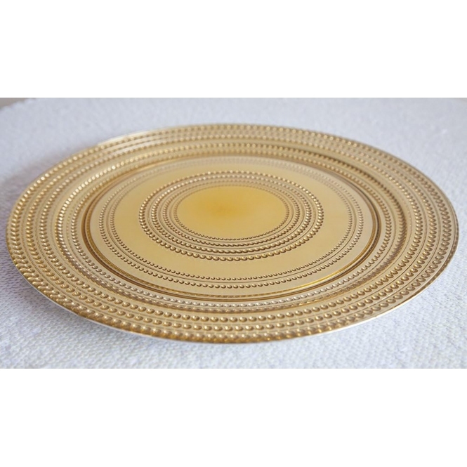 Dot Design Charger Plate Gold