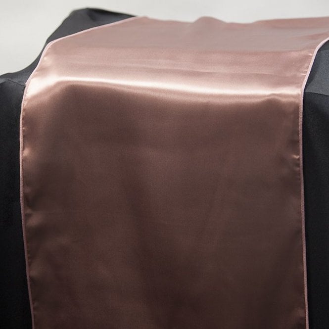 Satin Table Runner Burlwood