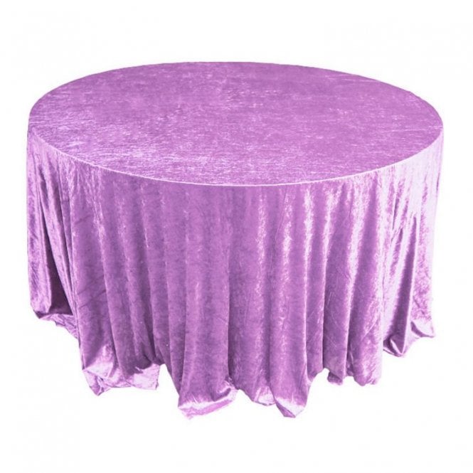 Crushed Velvet Table Cloth Lilac