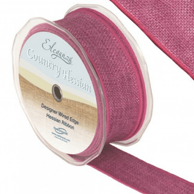 Eleganza Country Hessian 38mmx10m Fuchsia