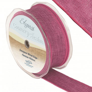 Eleganza Country Hessian 38mmx10m Fuchsia