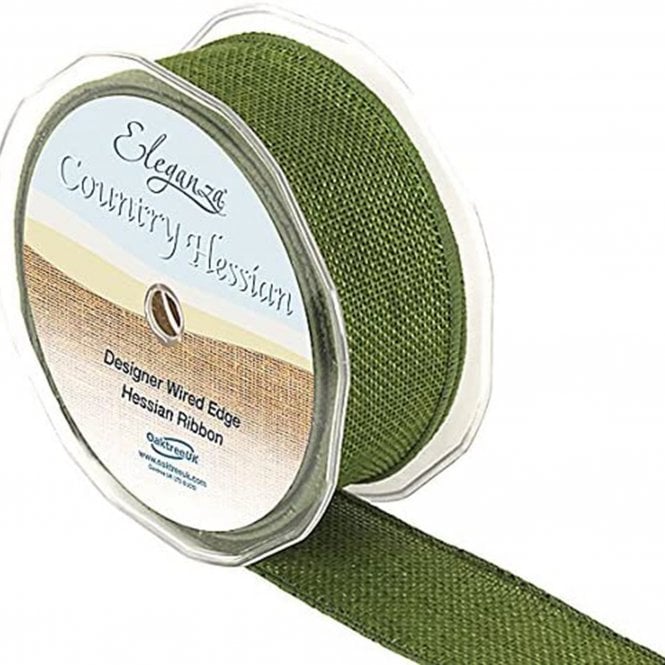 Eleganza Country Hessian 38mmx10m Green