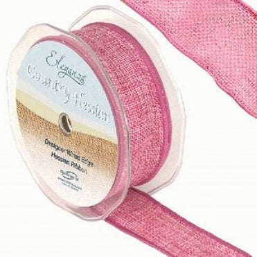 Eleganza Country Hessian 38mmx10m Light Pink