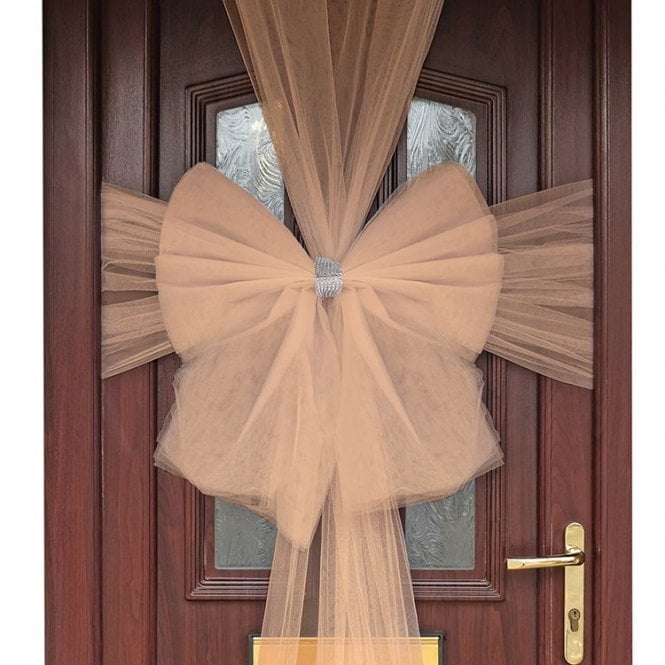 Eleganza Door Bow Tulle Rose Gold