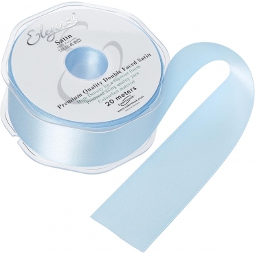 Eleganza Double Faced Satin Ribbon Light Blue 38mm x 20m