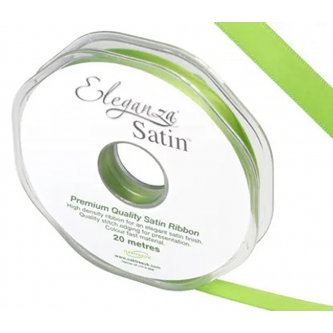  Double Faced Satin Ribbon Pistachio Green 25mm x 20m