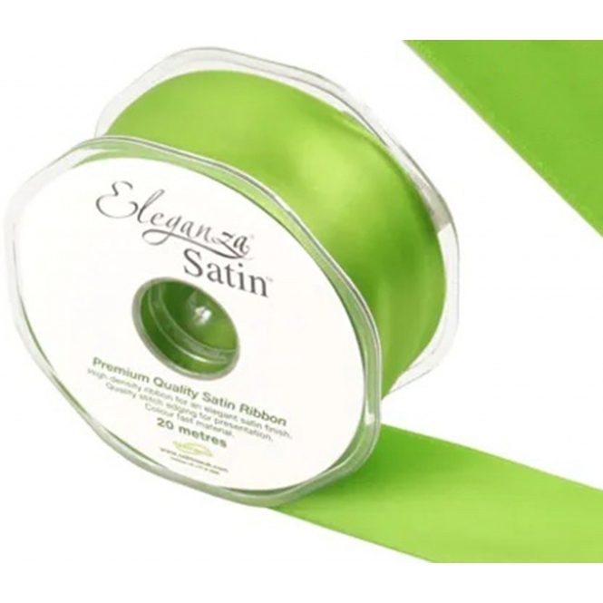 Eleganza Double Faced Satin Ribbon Pistachio Green 38mm x 20m