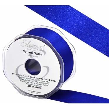 Eleganza Double Faced Satin Ribbon Royal Blue 38mm x 20m