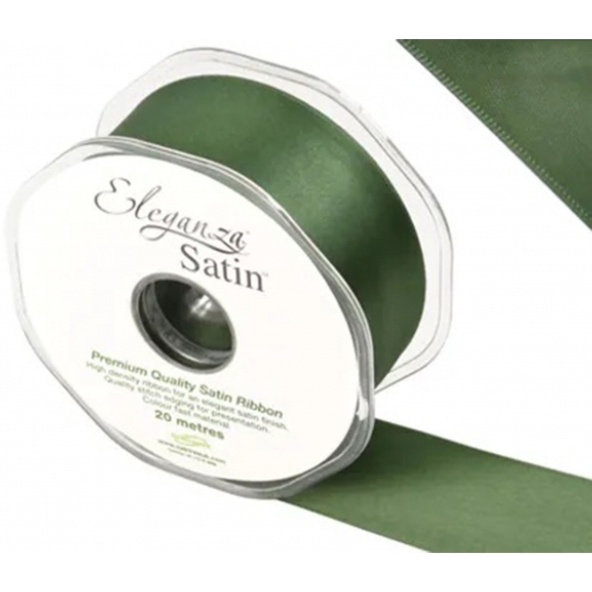 Eleganza Double Faced Satin Ribbon Sage Green 38mm x 20m