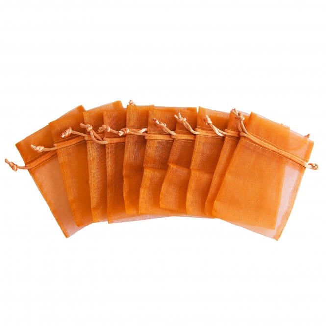  Organza Favour Bags Copper Pack of 10