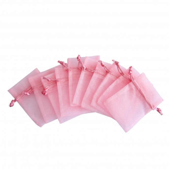  Organza Favour Bags Fashion Pink Pack of 10