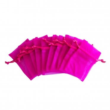 Eleganza Organza Favour Bags Fuchsia Pack of 10