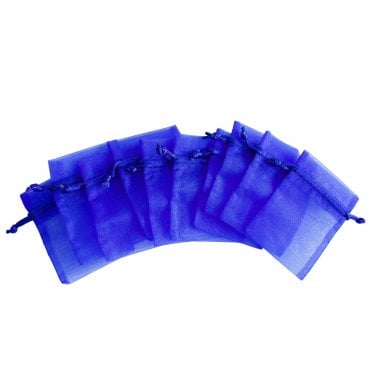 Eleganza Organza Favour Bags Royal Blue Pack of 10