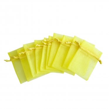 Eleganza Organza Favour Bags Yellow Pack of 10