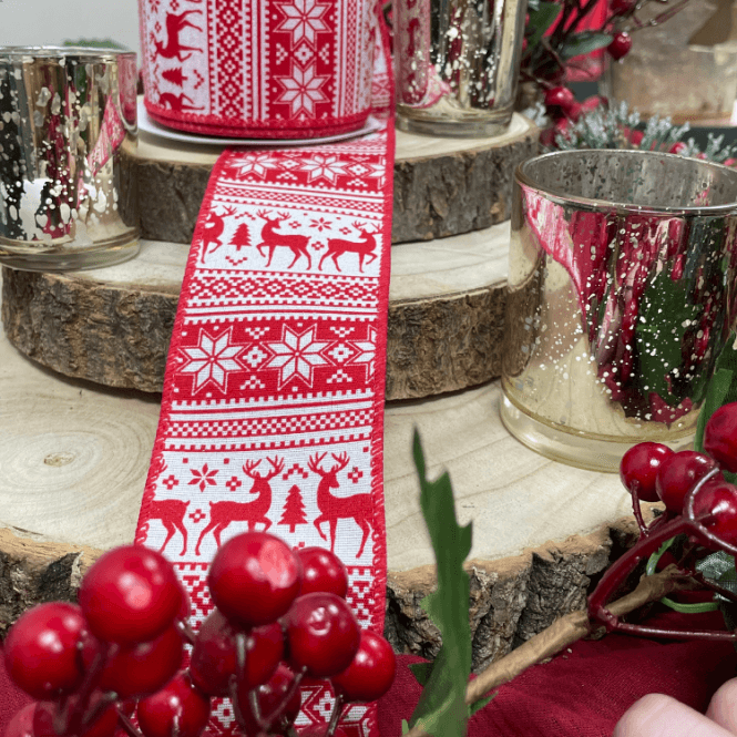 Eleganza Xmas Ribbon Reindeer Design 393