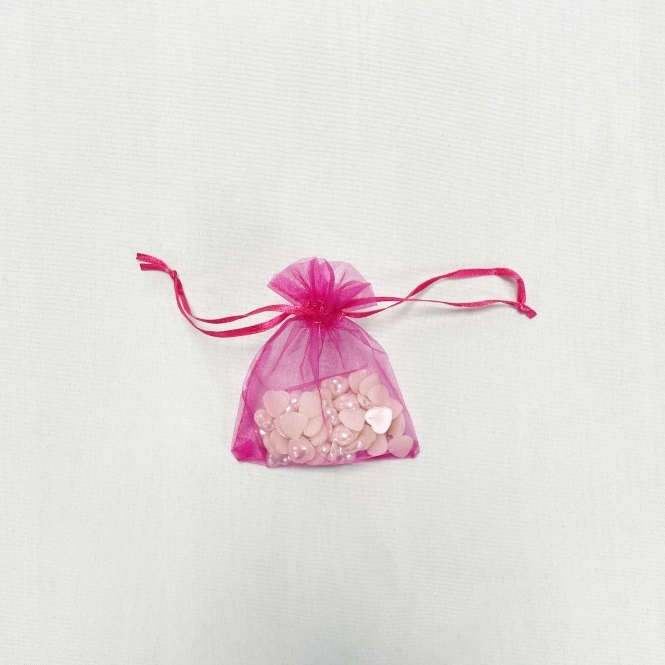 Essential Sheer Organza favour Bags 9x12cm Hot Pink - Pack of 100