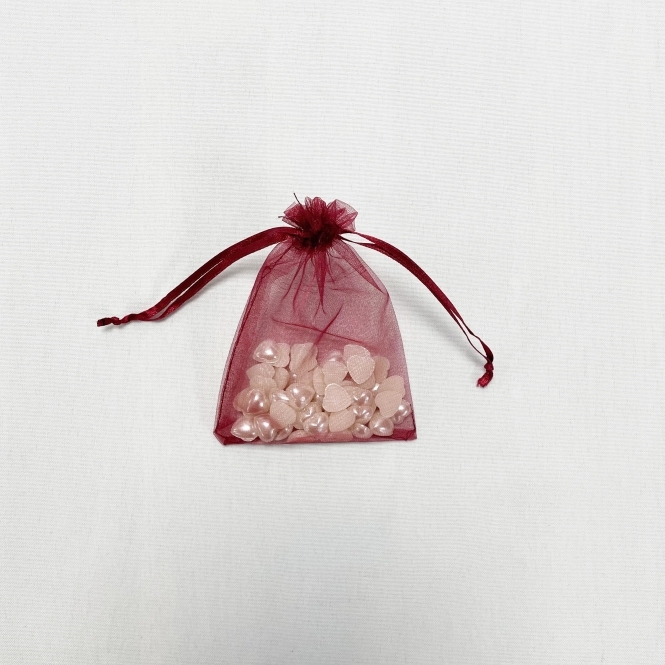 Essential Sheer Organza Favour Bags Garnet 9x12cm - Pack of 100