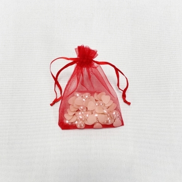Essential Sheer Organza favour Bags Red 9x12cm - Pack of 100