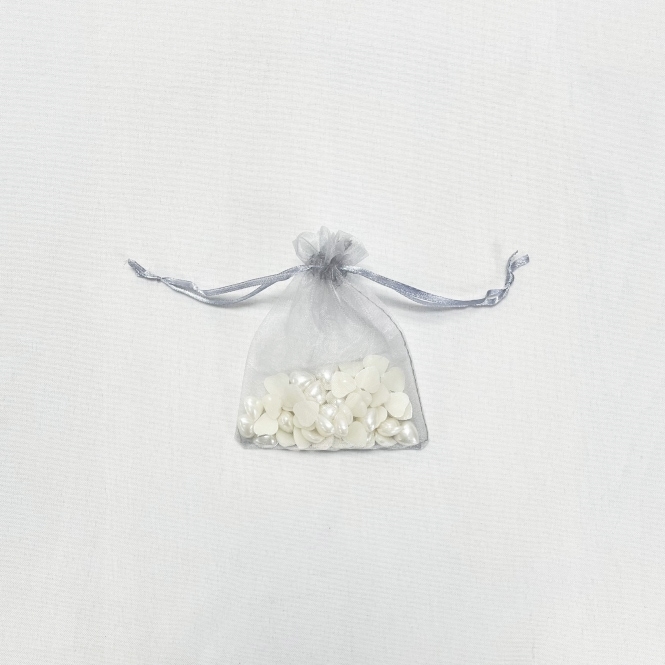 Essential Sheer Organza Favour Bags Silver 9x12cm - Pack of 100
