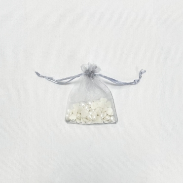 Essential Sheer Organza Favour Bags Silver 9x12cm - Pack of 100
