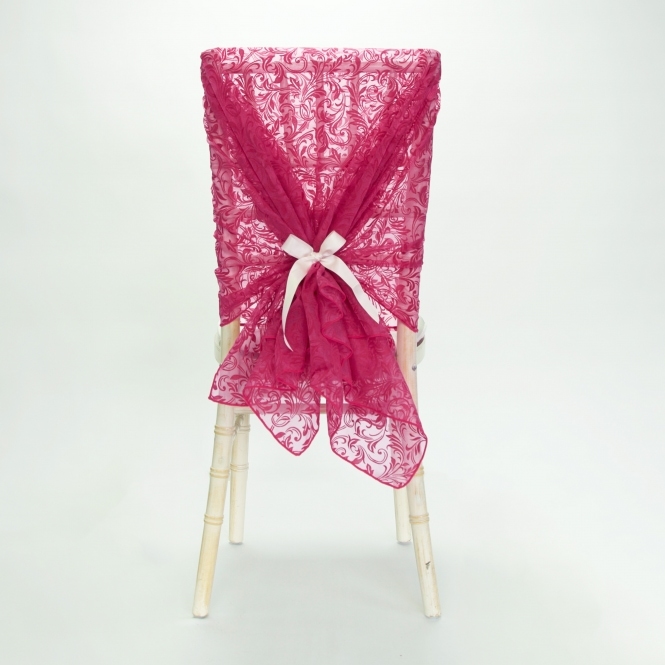 Flock Organza Hoods Hot Pink - Pack of 100