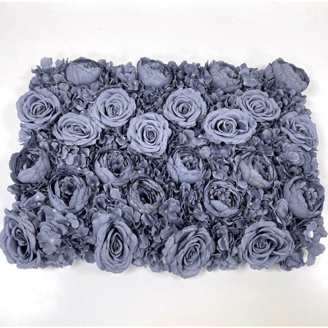 Flower Wall Panel 40cmx60cm Hydrangea, Peony HM81617 - Dusty Blue