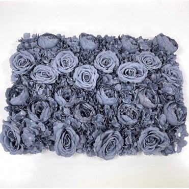 Flower Wall Panel 40cmx60cm Hydrangea, Peony HM81617 - Dusty Blue
