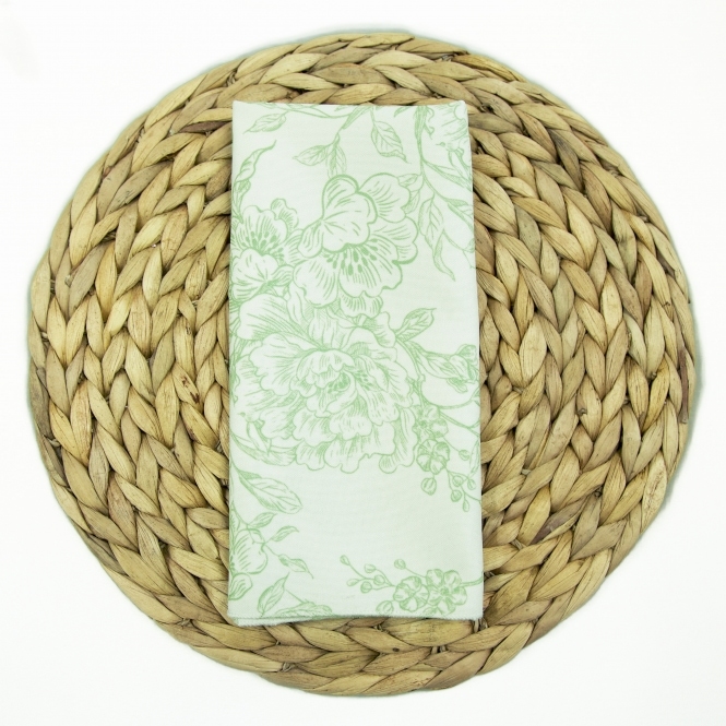 Flutter and Bloom Napkin Meadow Green