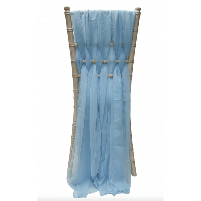 Georgette Chiffon Drape Weave Set of 5 Sky Blue