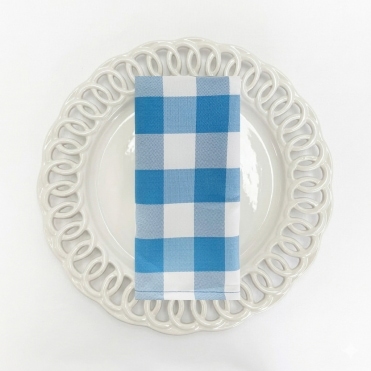 Gingham Napkin Blue