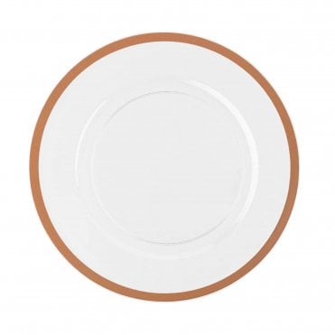 Glass Charger Plate Copper Rimmed GP-0194