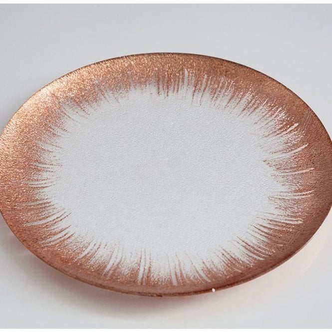 Glass Charger Plate Ombre Copper GP-0277